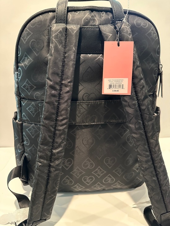 NWT Juicy Couture Extra-Large Black Travel Laptop Backpack with Travel Loop. main image 11